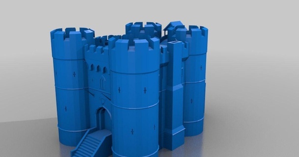 stronghold - large christian download free stl model printablescom 3d models toys & games building castle 3d print model - Mito3D