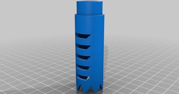 airsoft muzzle brake flash hider planetler download free stl model printablescom 3d models sports & outdoor 6mmairsoft airsoftaccesories airsoftparts airsofg36 3d print model - Mito3D