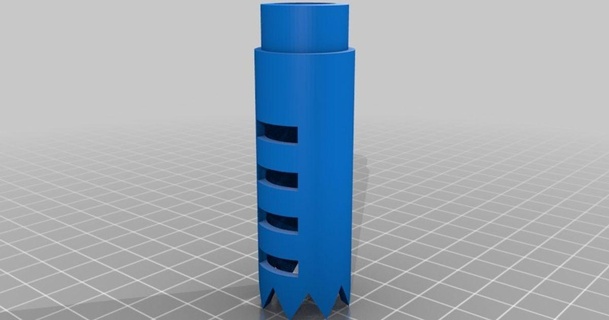 airsoft muzzle brake flash hider planetler download free stl model printablescom 3d models sports & outdoor 6mmairsoft airsoftaccesories airsoftparts airsofg36 3d print model - Mito3D