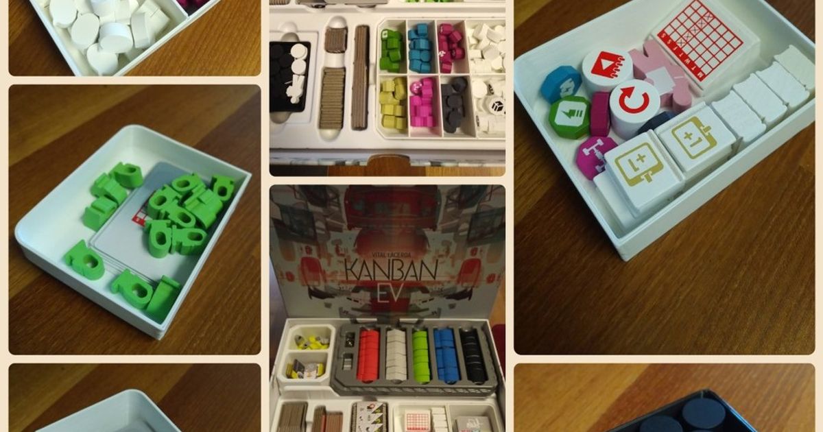 Kanban ev organisateur fabmaszter Télécharger libre stl modèle imprimablescom 3d modèles jouets Jeux Extérieur jeu plateau jeux société inserts 3D print model - Mito3D