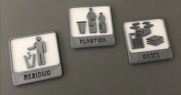 recycling bin labels lorenzo fassina download free stl model printablescom 3d models household kitchen label recycle recyclebin tag 3d print model - Mito3D