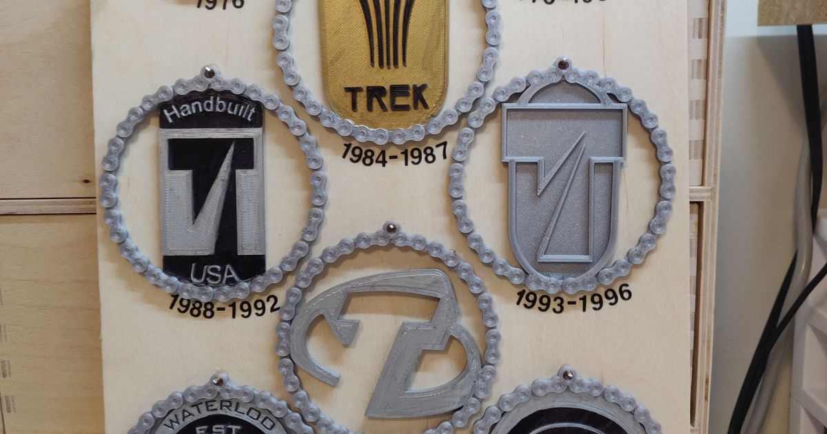 trek bicycle headbadges years ornaments aaron download free stl model printablescom 3d models art & design designs trekbikes 3D print model - Mito3D