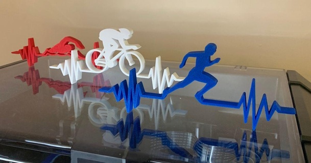 swim bike heartbeat tperronedesign download free stl model printablescom 3d models art & design designs cycling running swimming triathlon 3d print model - Mito3D