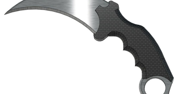 Karambit Tony descargar gratis stl modelo imprimiblescom 3d modelos juguetes juegos csgo cuchillo Huelga costo 3d print model - Mito3D