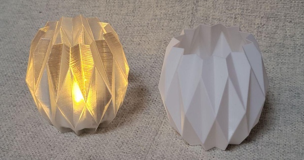 petit origami vase rin Télécharger libre stl modèle imprimablescom 3d modèles art conception dessins spirale photophore 3d print model - Mito3D