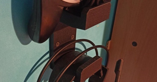 destek duvar dökün casque oyun + manete cmoi indir Bedava stl model printablescom 3d modeller gadget'lar bilgisayarlar kumandası kulaklık Kulp 3d print model - Mito3D