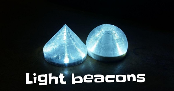 light beacon makkuro download free stl model printablescom 3d models gadgets configurable customizable flashlight led ledlight 3d print model - Mito3D