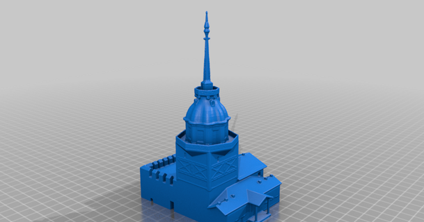 maiden's tower istanbul yzc design download free stl model printablescom 3d models world & scans architecture urbanism bosphorus leandros maidens maidenstower 3d print model - Mito3D