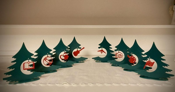 Natale albero natale personalizzato mazze Scarica gratuito stl modello printablescom 3d Modelli domestico arredamento decorazioni natalizie regalo buon 3d print model - Mito3D