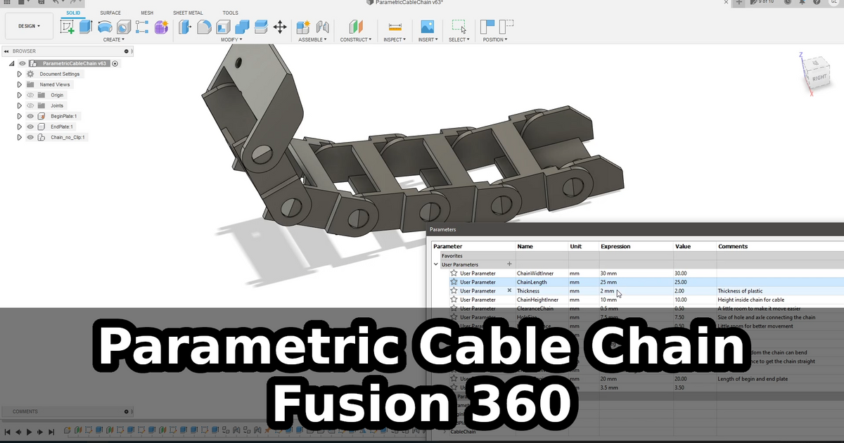 paramétrico arrastar cabo fusão 360 sal baixar livre stl modelo printablescom 3d modelos passatempo fabricantes eletrônicos gerenciamento cabos 3D print model - Mito3D