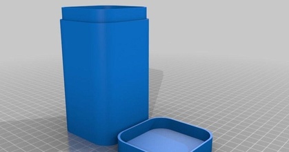rounded rectangular containers lid dust download free stl model printablescom 3d models household house equipment openscad 3d print model - Mito3D