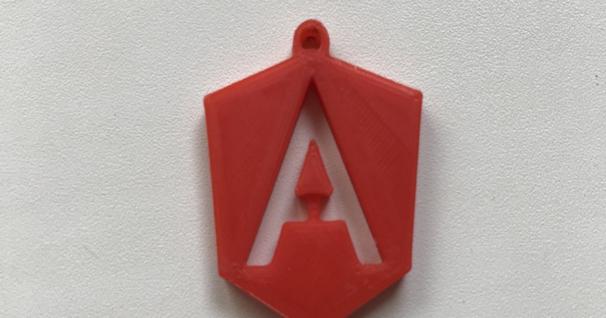 angular logo llavero desmayo descargar gratis stl modelo imprimiblescom 3d modelos Moda accesorios 3D print model - Mito3D