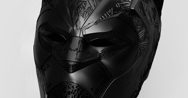 black panther infinity war mask official3d download free stl model printablescom 3d models costumes & accessories masks avengers avengersinfinitywar blackpanther blackpanthermask 3d print model - Mito3D