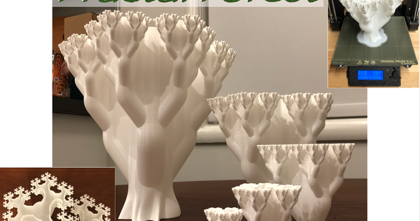 fractal forest - vase mode rocks247365 download free stl model printablescom 3d models art & design sculptures container 3d print model - Mito3D