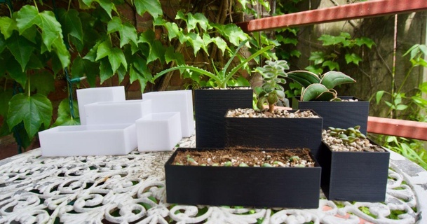 décalé planteur tient 5 plantes dannyji00 Télécharger libre stl modèle imprimablescom 3d modèles Ménage Extérieur jardin d'intérieur Indoorplanter 3d print model - Mito3D