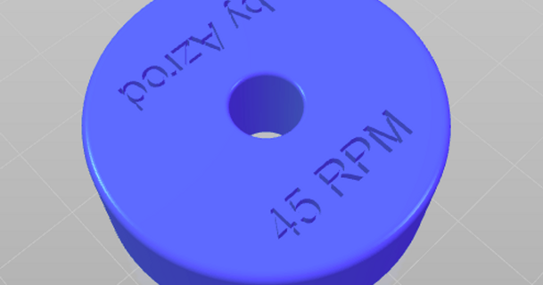45 rpm adaptador Azrod descargar gratis stl modelo imprimiblescom 3d modelos artilugio audio 45rpm centrar disco vinilo 3d print model - Mito3D