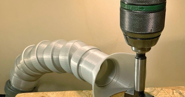 flexible segmented vacuum hose 40mm fits dn40 pipes shopvac teslapunk download free stl model printablescom 3d models hobby & makers tools 3d print model - Mito3D
