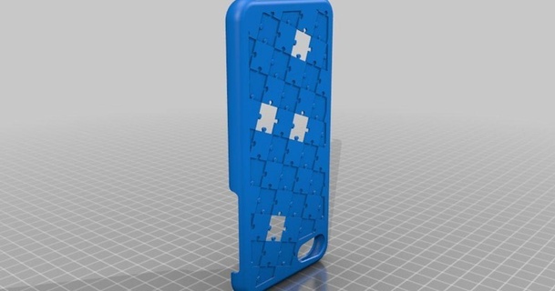 iphone 8 customizable case predue89 download free stl model printablescom 3d models gadgets portable devices puzzle 3d print model - Mito3D