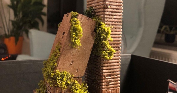 diorama post apocalyptic predue89 descargar gratis stl modelo imprimiblescom 3d modelos mundo escaneos arquitectura Urbanismo edificios miniatura apocalíptico paisaje 3d print model - Mito3D