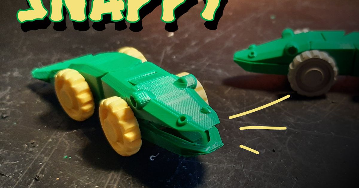 elegante parlando aligator kt3dprint Scarica gratuito stl modello printablescom 3d Modelli giocattoli Giochi veicoli macchina bambini coccodrillo carina divertimento 3D print model - Mito3D