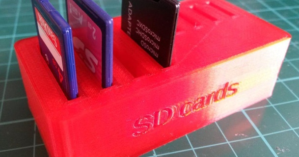 customizable sd card holder edges text sej7278 download free stl model printablescom 3d models printers accessories sdcardholder 3d print model - Mito3D