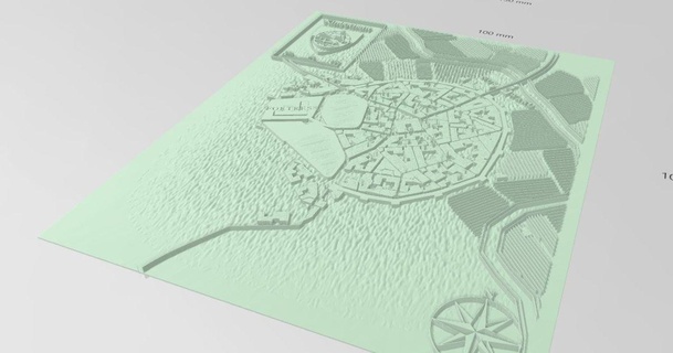 3d Stadt Dorf Karte Peter Abschied download frei stl Modell Printablescom Modelle Kunst Design 2d Platten Logos dandd Verliese Drachen Karten 3d print model - Mito3D