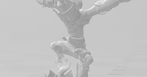 ninja bradipo Peter addio Scarica gratuito stl modello printablescom 3d Modelli arte design sculture figurina cuffie saltare coltello salto 3d print model - Mito3D
