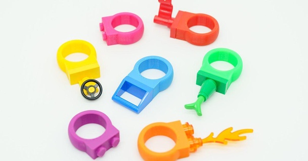 anillo ladrillo agepbiz descargar gratis stl modelo imprimiblescom 3d modelos juguetes juegos edificio afol dedo Lego 3d print model - Mito3D