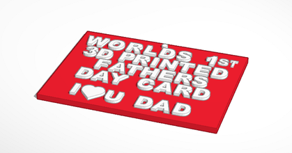 father's day angrycider download free stl model printablescom 3d models art & design 2d plates logos card father fathersday gift 3d print model - Mito3D