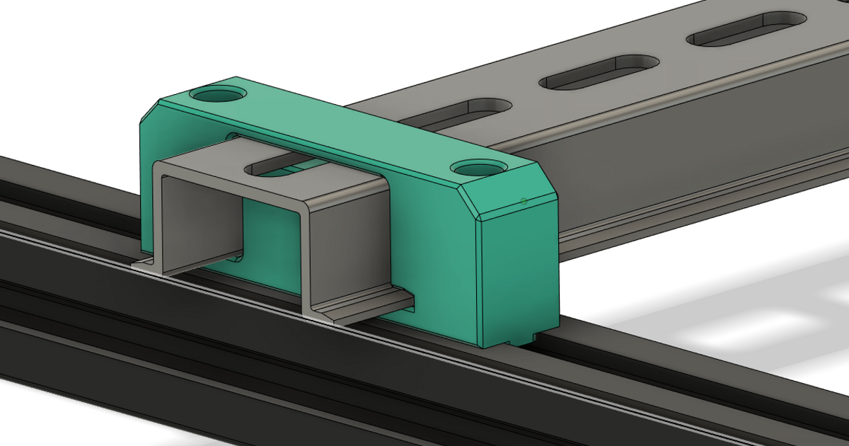 din 35x15 montare 2020 estrusione fessura invertito vini Scarica gratuito stl modello printablescom 3d Modelli stampanti aggiornamenti 2020extrusion 2020tslot 2020vslotextrusion 3D print model - Mito3D