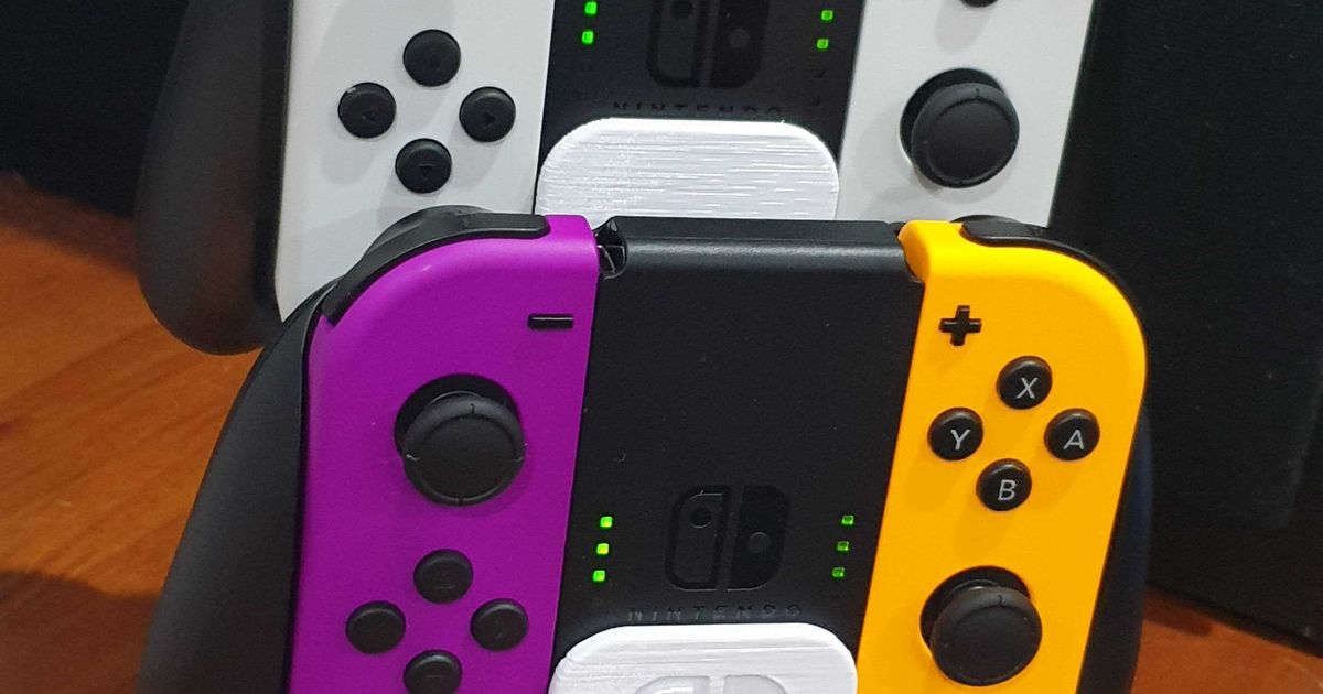 Nintendo interruptor Joycon firmeza duo ficar pé Paulo baixar livre stl modelo printablescom 3d modelos aparelhos portátil dispositivos 3D print model - Mito3D