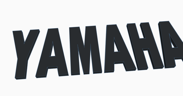 yamaha logo 3db download free stl model printablescom 3d models art & design 2d plates logos 3d print model - Mito3D