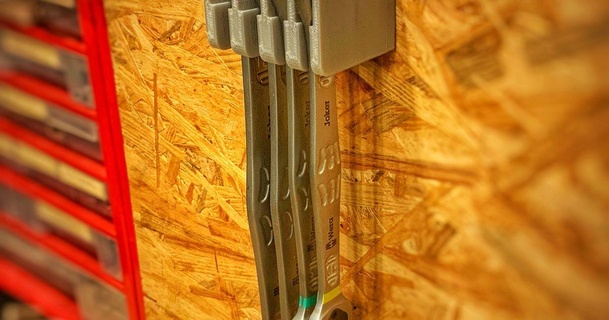 wera joker 4 wrench set compact wall mount holder ikea skadis pegboard teslapunk download free stl model printablescom 3d models hobby & makers tools 3d print model - Mito3D