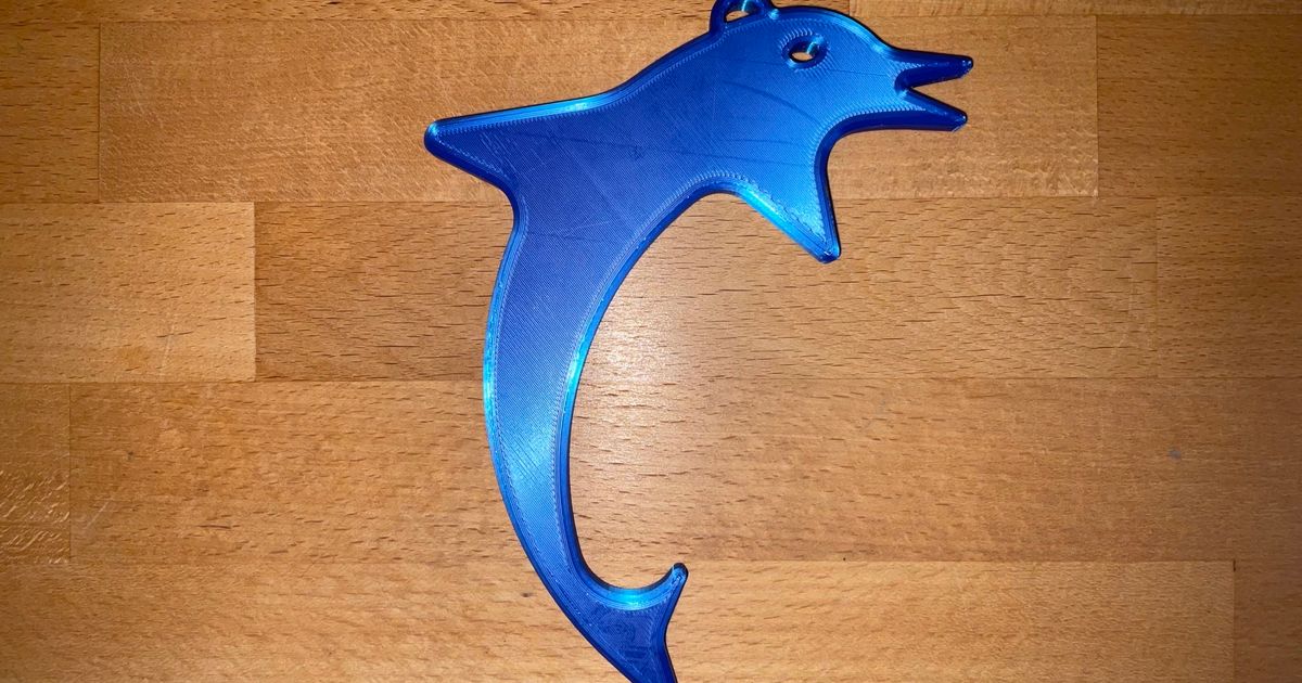 corona delfin tn 3d-objekte download free stl model printablescom 3d models gadgets dolphin hook keyring 3D print model - Mito3D