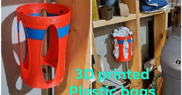 Plastique sac distributeur usman acide Télécharger libre stl modèle imprimablescom 3d modèles Ménage Bureau sacs plastique 3d print model - Mito3D