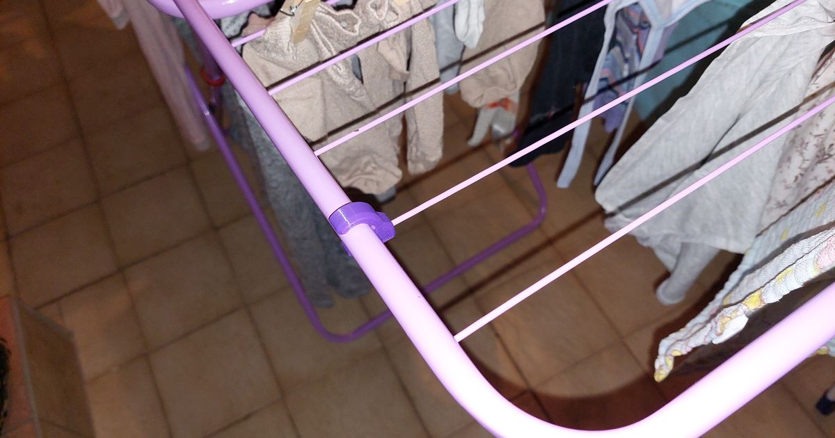 clothes drying rack wire clip ervin download free stl model printablescom 3d models household bathroom dryinghorse dryingrack dryingrackclip dryingstand 3D print model - Mito3D