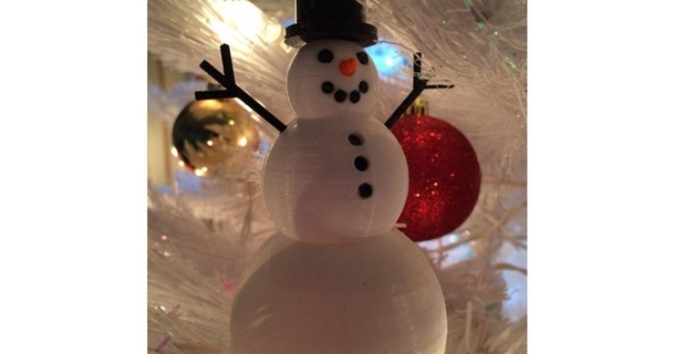 snowman ornament droiddiy download free stl model printablescom 3d models seasonal designs winter & christmas year's decoration holiday ornaments 3d print model - Mito3D