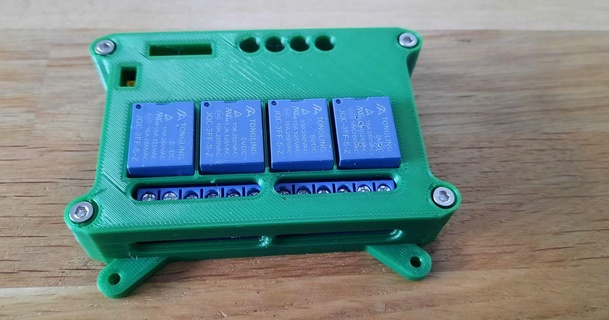 4 channel relay case fabian download free stl model printablescom 3d models hobby & makers electronics 4channelrelay arduino relayboard raspberrypi 3d print model - Mito3D