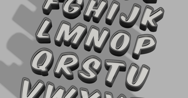 led letters buchstaben au en der arix download free stl model printablescom 3d models hobby & makers electronics alphabet custom font letter 3d print model - Mito3D
