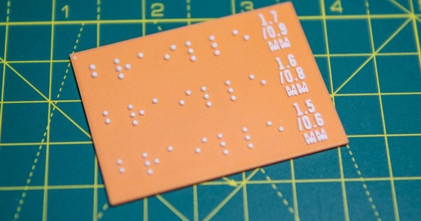 3d printed braille test calibration print katz creates download free stl model printablescom models printers 3dprintercalibration accessibility calibrate 3d print model - Mito3D