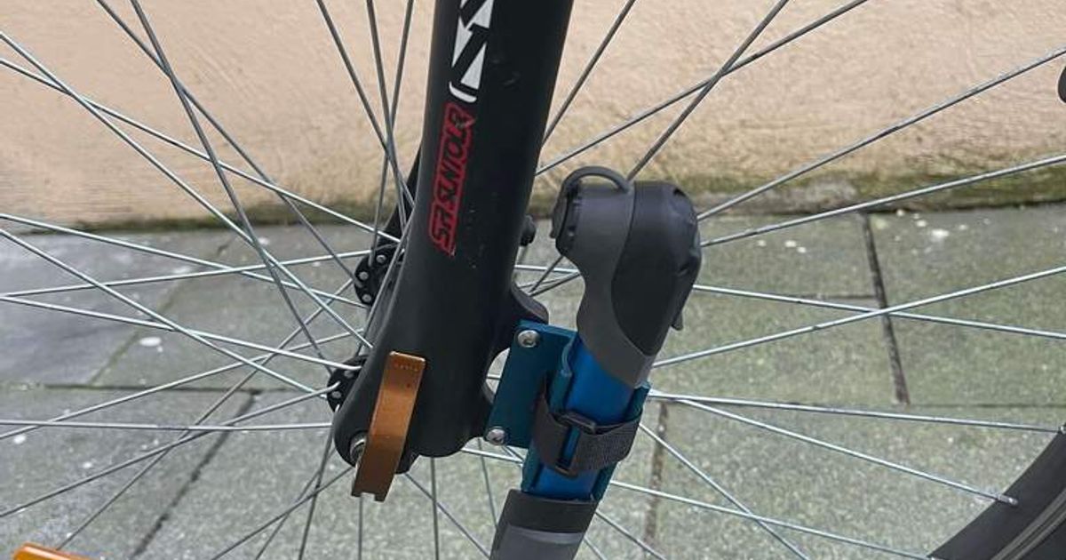 bike pump mount wheel disk brake 25mm pumps mcsimilian download free stl model printablescom 3d models sports & outdoor bicycle 3D print model - Mito3D
