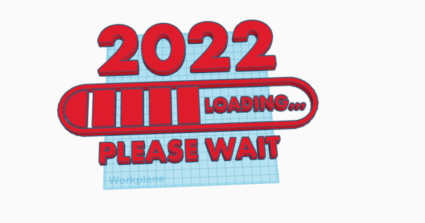 loading 2022 wait 3db download free stl model printablescom 3d models art & design 2d plates logos year 3d print model - Mito3D