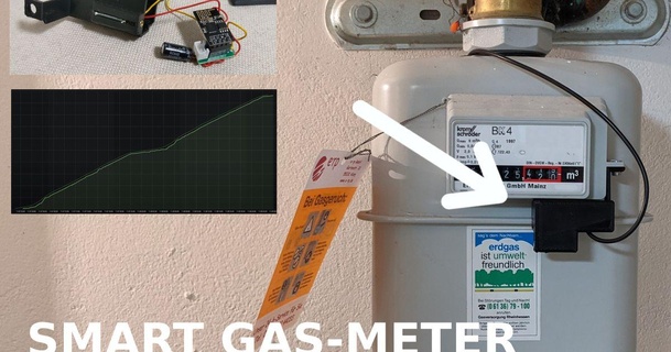 Gas Meter erhalten magnetisch Impulse esp8266 Macher Mädchen download frei stl Modell Printablescom 3d Modelle Hobby Elektronik esp01 esp01s Gaszähler 3d print model - Mito3D
