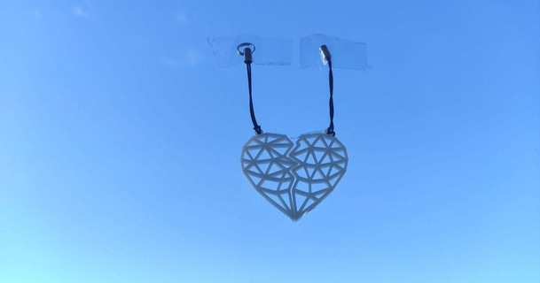 heart pendant couples maty flek download free stl model printablescom 3d models fashion accessories love quick 3d print model - Mito3D