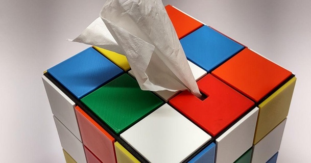 Rubik'ler küp doku Kutu Brett kale indir Bedava stl model printablescom 3d modeller ev halkı dekor dekorasyon oyun Kleenex 3d print model - Mito3D