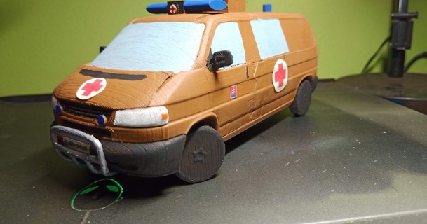 ambulanza vw t4 istvo Scarica gratuito stl modello printablescom 3d Modelli giocattoli Giochi veicoli automobile vwtransporter 3d print model - Mito3D