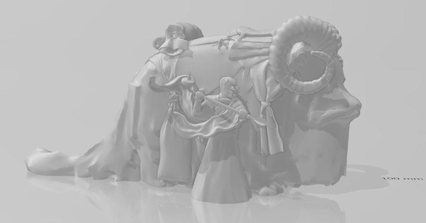 bantha colmillo asaltante pedro farell descargar gratis stl modelo imprimiblescom 3d modelos Arte diseño esculturas guerra Galaxias dolor intermediario 3d print model - Mito3D