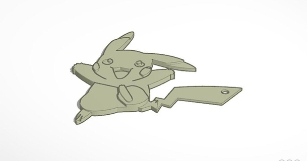 Pikachu zaino etichetta cintura opaca Uniti d'America Scarica gratuito stl modello printablescom 3d Modelli moda Accessori portachiavi Pokemon 3d print model - Mito3D