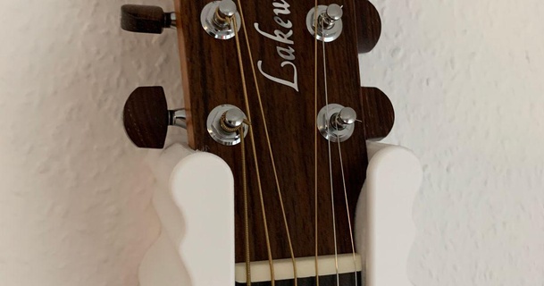 parete appendiabiti occidentale chitarra uomo debole Scarica gratuito stl modello printablescom 3d Modelli passatempo creatori musica acustica wallhanger Wall Mount 3d print model - Mito3D