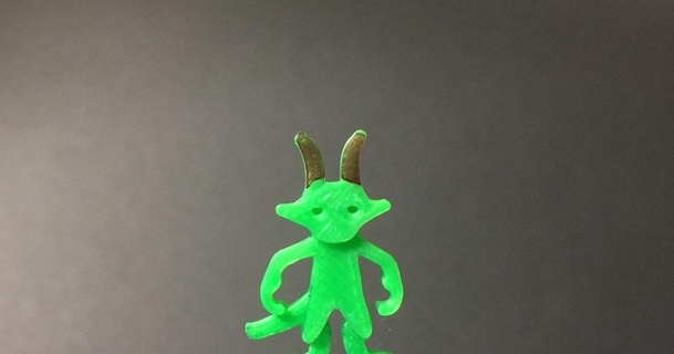 quasit small - horned demon 28chibi sidequest download free stl model printablescom 3d models hobby & makers ideas dnd dungeonsanddragons fiend 3d print model - Mito3D